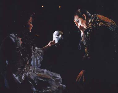 Unmasking. John Owen-Jones as Phantom & Rachel Barrell as Christine