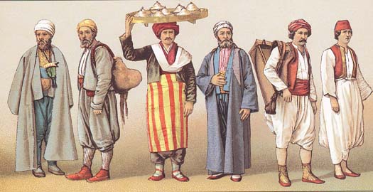 Male costumes of Turkey of 19-th centuty.