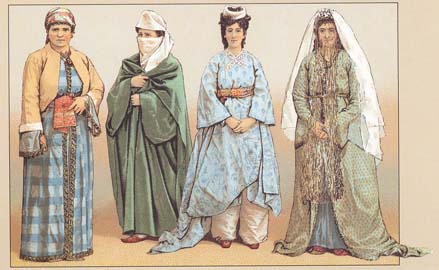 Female costumes of Turkey of 19-th centuty.